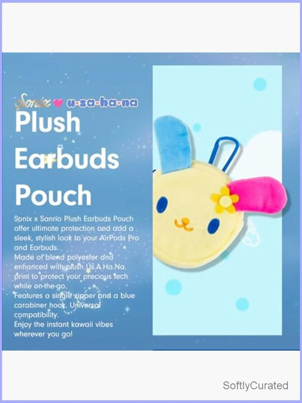 Plush Earbud Pouch Keychain Bag Charm Sanrio Coin Purse